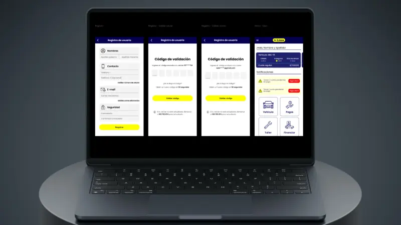 Diseño UX/UI Lizzo — presencia digital y apps corporativas