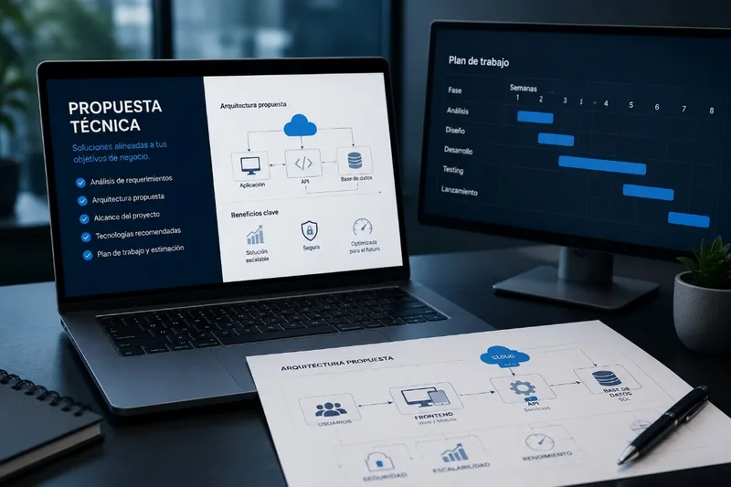 Propuesta técnica: alcance, arquitectura y plan de trabajo documentados