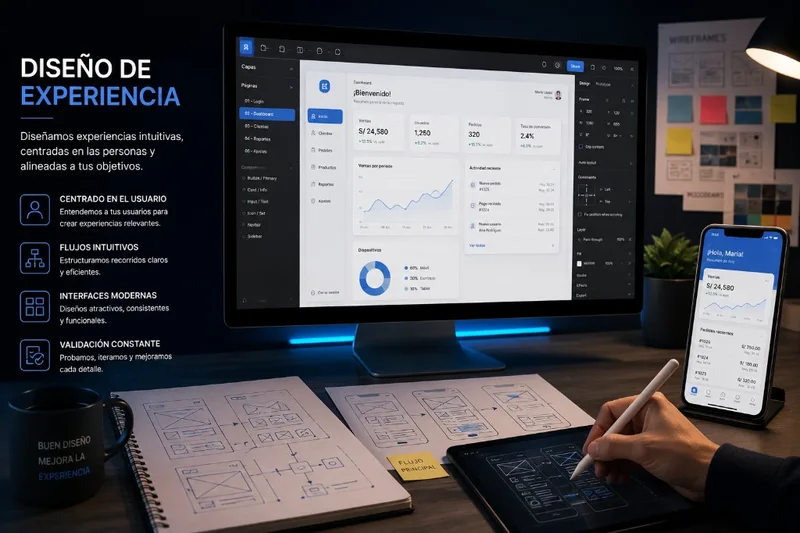 Diseño de experiencia: wireframes, prototipos y validación de flujos